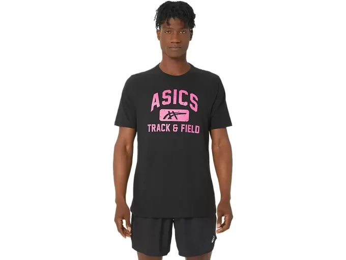 ASICS UNISEX TRACK AND FIELD GRAPHIC TEE ASICS UNISEX TRACK AND FIELD GRAPHIC TEE