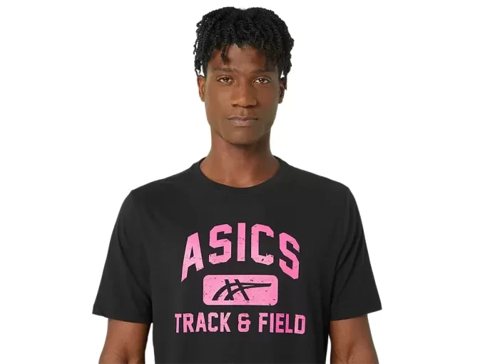 ASICS UNISEX TRACK AND FIELD GRAPHIC TEE ASICS UNISEX TRACK AND FIELD GRAPHIC TEE