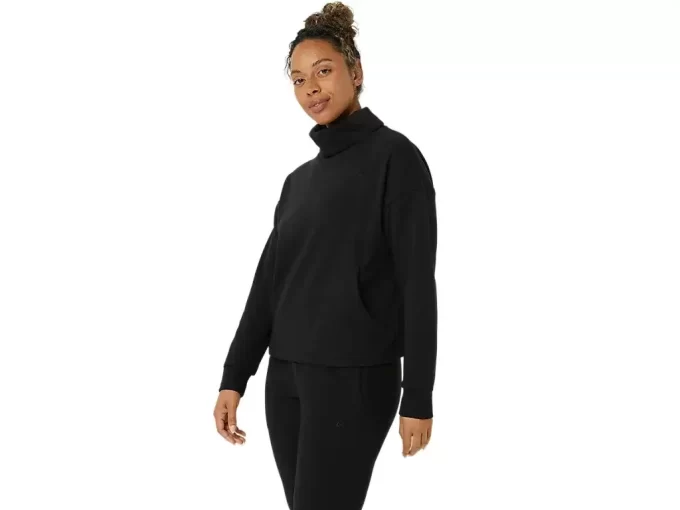 FRENCH TERRY HIGH NECK TOP