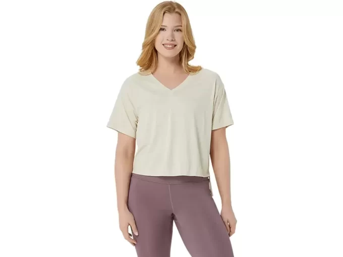 NAGINO FLEX HEATHER SHORT SLEEVE TOP