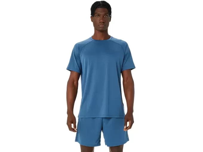 VENTED KNIT SHORT SLEEVE TOP