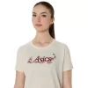 WOMEN’S ASICS FLORAL SLOGAN SHORT SLEEVE TEE