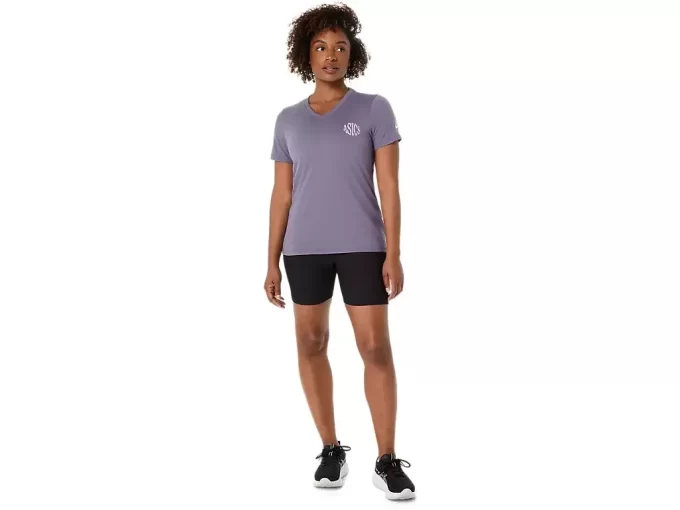WOMEN’S ASICS NATURE V-NECK SHORT SLEEVE TEE