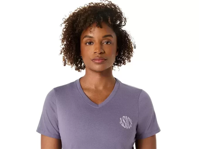 WOMEN’S ASICS NATURE V-NECK SHORT SLEEVE TEE