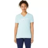 WOMEN’S ASICS STRIPES V-NECK