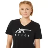 WOMEN’S ASICS STRIPES V-NECK