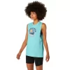 WOMEN’S ASICS SUN IN THE SKY SLOGAN MUSCLE TEE