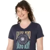 WOMEN’S SUNFLOWER SLOGAN V-NECK